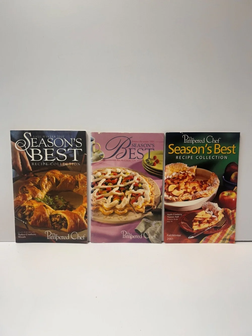 Pampered Chef Season's Best Recipe Collection Lot 16 Booklets Sleeve Box & More